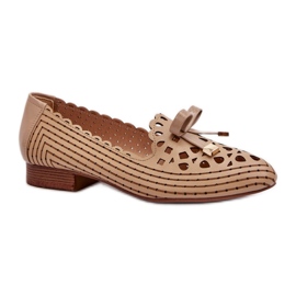 Step in style Balerini Model Nestavia ASA222-1 Bej - Pas în stil