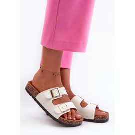 Step in style Sandale Flip-flops Model Cortina DZ121-9 Alb - Pas în stil