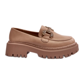 Step in style Mocasini Model Gargi H8-309 Bej Inchis - Pas in stil