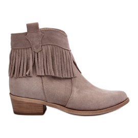 Step in style Cizme Model Zazoo 3430 Cappuccino - Pas in stil bej