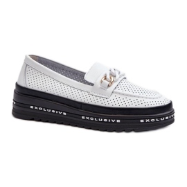 Step in style Mocasini Model S.Barski LR618 Alb - Pas in stil