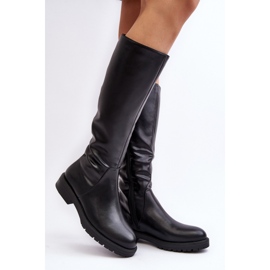 Step in style Cizme Model Saraseini KZ541 Negru - Pas in stil