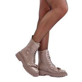 Step in style Cizme Model S.Barski MR870-67 Beige Lakier - Pas in stil bej Step in style Cizme Model S.Barski MR870-67 Beige Lakier - Pas in stil bej