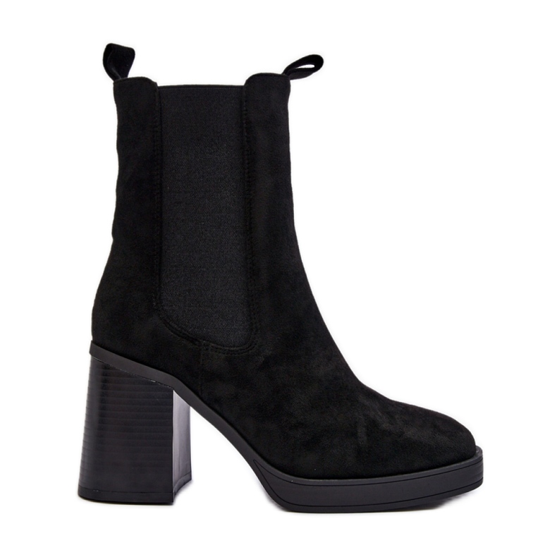 Step in style Botine Model Piovere 8600 Black Suede - Pas în stil negru
