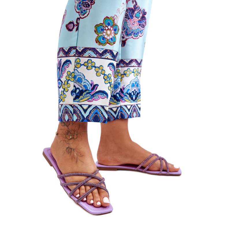 Step in style Sandale Flip-flops Model Leomi 5628-2 CLA-1 Violet - Pas în stil