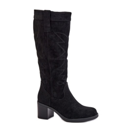 Step in style Cizme Model Erisorae CHC321 Negru - Pas in stil