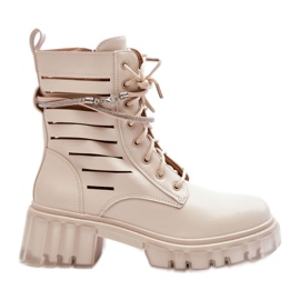 Step in style Cizme de lucru Model Rocky D8109 Bej - Pas în stil