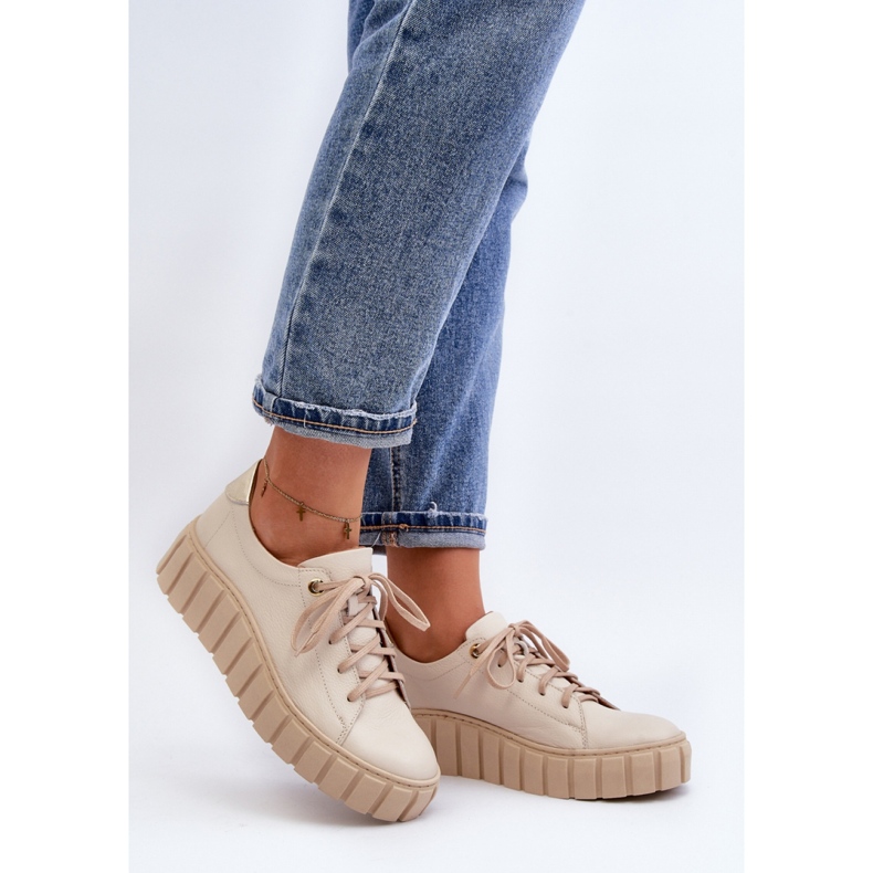 Step in style Pantofi Model Zazoo 2919/054 Bej - Pas in stil