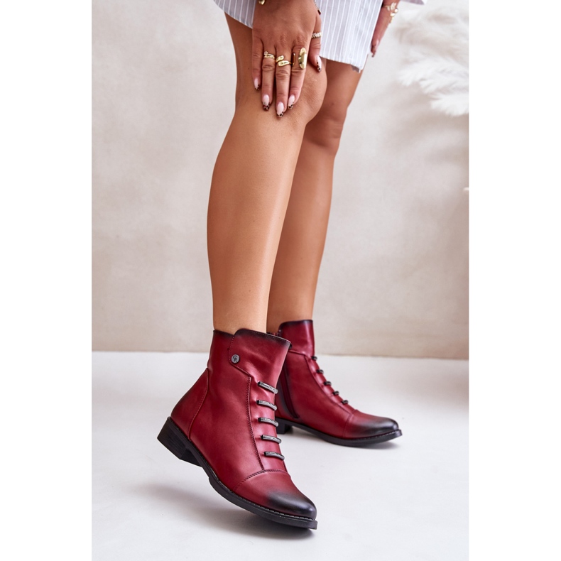 Step in style Cizme Model Labise ASA62-16 Bordo - Pas in stil roșu