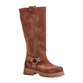 Step in style Cizme Model Lewski 3615 Brown Suede - Pas in stil maro