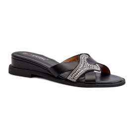 Step in style Sandale Flip-flops Model Asysa WD182 Black - Pas în stil negru