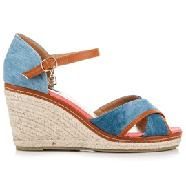Vices Espadrile din denim pe pană albastru