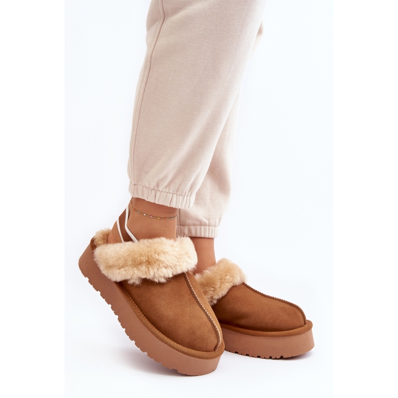 Step in style Papuci Model Sophienne W5827 Camel - Pas in stil maro