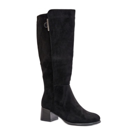 Step in style Cizme Model Izanae RMR2481-3 Black Suede - Pas în stil negru