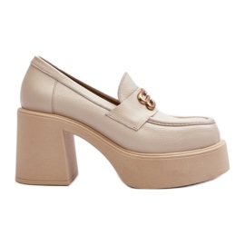 Step in style Pantofi Model Zazoo 20170 Bej Deschis - Pas in stil