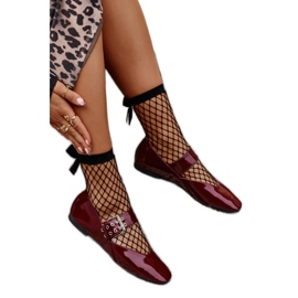 Step in style Balerini Model Azirae 6689 Bordo - Pas în stil roșu