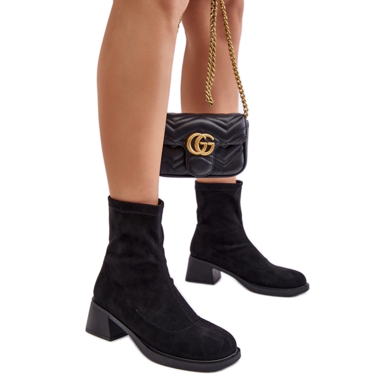 Step in style Cizme Model Aphroteia 23BT35-6449 Black Suede - Pas in stil negru Step in style Cizme Model Aphroteia 23BT35-6449 Black Suede - Pas in stil negru