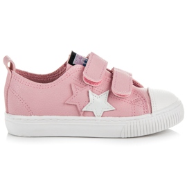 L&H Curele de tip velcro cu piele ecologică roz