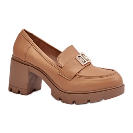 Step in style Pantofi Model Ranunca RMR23108-2 camel - Pas in stil maro