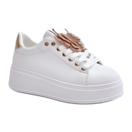 Step in style Pantofi sport Model Naritevia YY-23 Alb/Auriu - Pas în stil