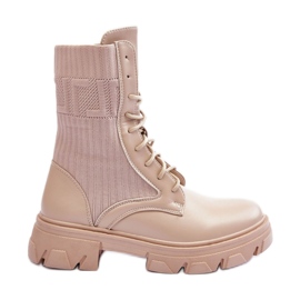 Step in style Cizme de lucru Model Marlissa A9513 Bej - Pas în stil