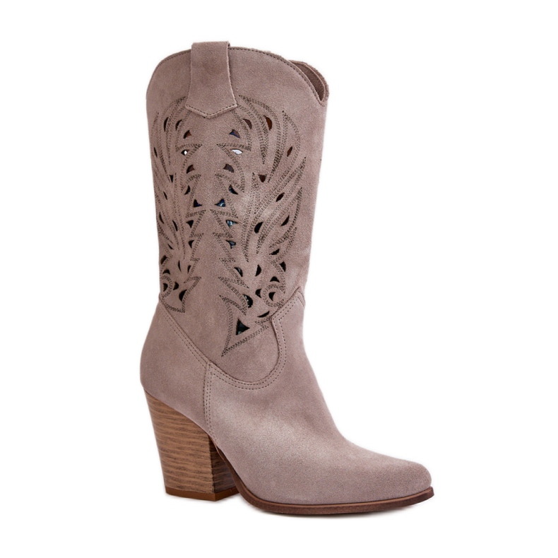 Step in style Cizme Model Lewski 3609 Cappuccino Suede - Pas in stil bej