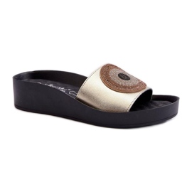 Step in style Sandale Flip-flops Model S.Barski KV27-019 Gold - Pas în stil galben Step in style Sandale Flip-flops Model S.Barski KV27-019 Gold - Pas în stil galben