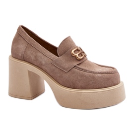 Step in style Pantofi Model Zazoo 20170 Bej - Pas in stil