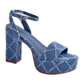 Step in style Sandale Model Acrana JA-49 Albastru - Pas in stil