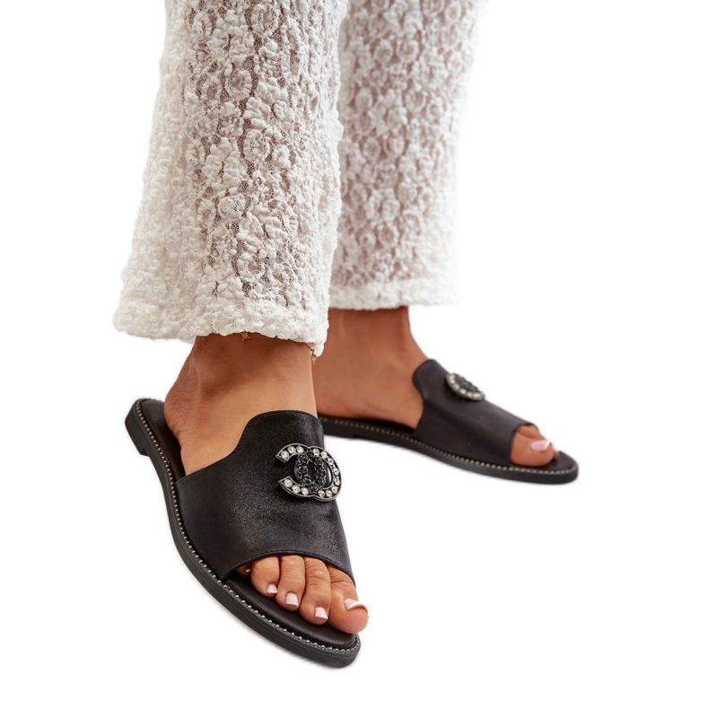 Step in style Sandal Flip-flops Model S.Barski KV27-050 Negru - Pas în stil