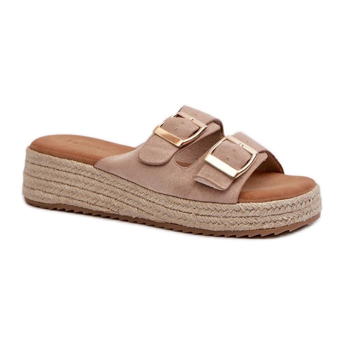 Step in style Sandale Flip-flops Model Zaloemi C-315 Bej - Pas în stil
