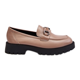 Mocasini eleganti de dama din piele ecologica Bej Mocasini eleganti de dama din piele ecologica Bej