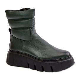Botine de dama Zazoo Dark Green verde