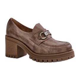 Pantofi de dama Zazoo Dark Beige bej