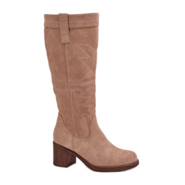 Step in style Cizme Model Erisorae CHC321 Bej - Pas in stil