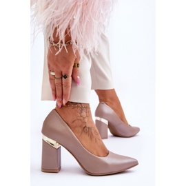Step in style Pompe Model Lewski 3117 Bej - Pas în stil