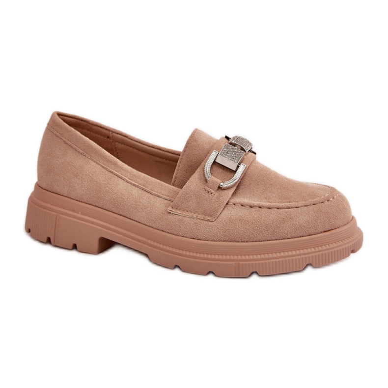 Mocasini de dama cu decor 23003 bej