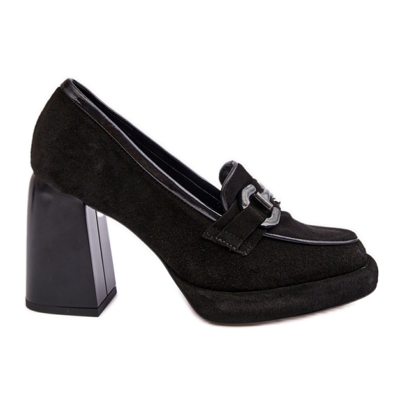 Pompe dama cu decor Laura Messi 2706 500-173 negru