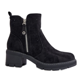 Cizme de dama usor izolate M1537 negre negru