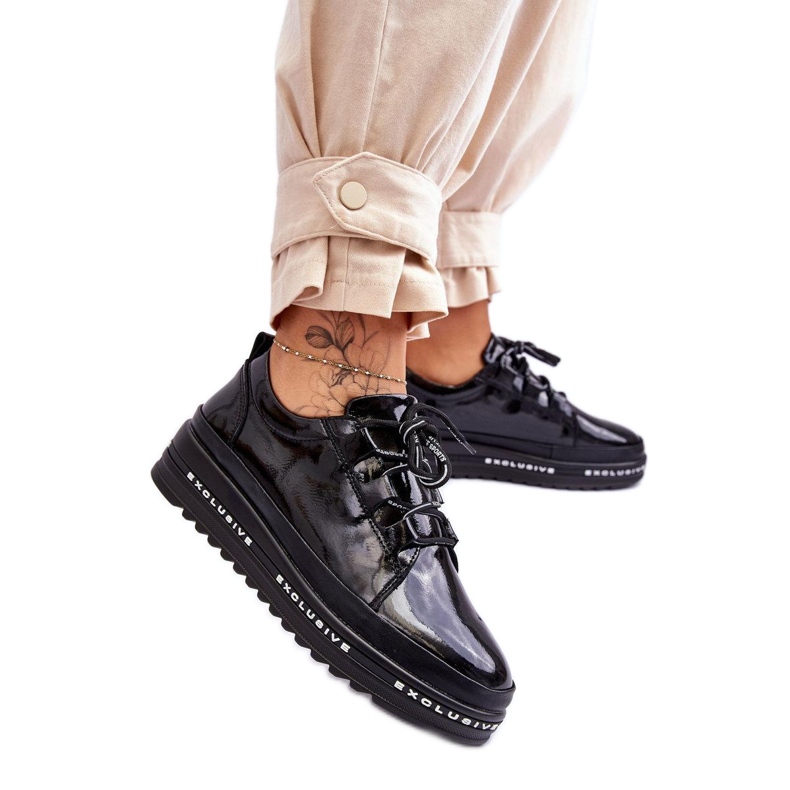 S.Barski LR592B Pantofi sport negri negru