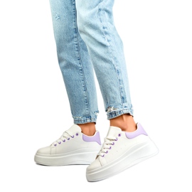 Pantofi sport dama LL23171PU alb