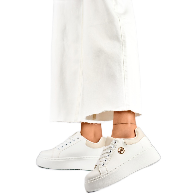 Pantofi sport de damă TL249-9-8W/BE alb