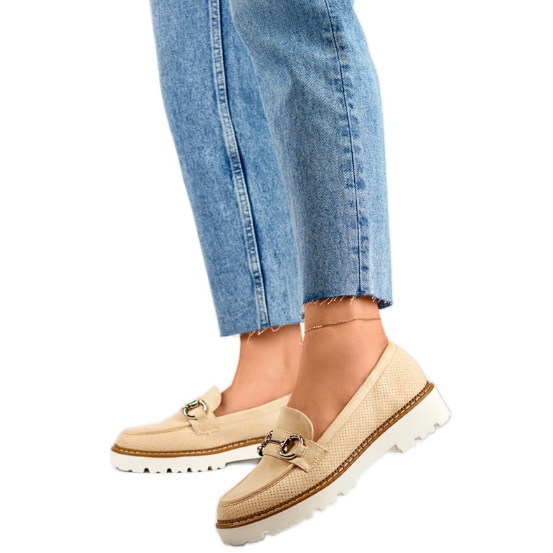 Pantofi dama cu decor GQ97BE, bej Pantofi dama cu decor GQ97BE, bej