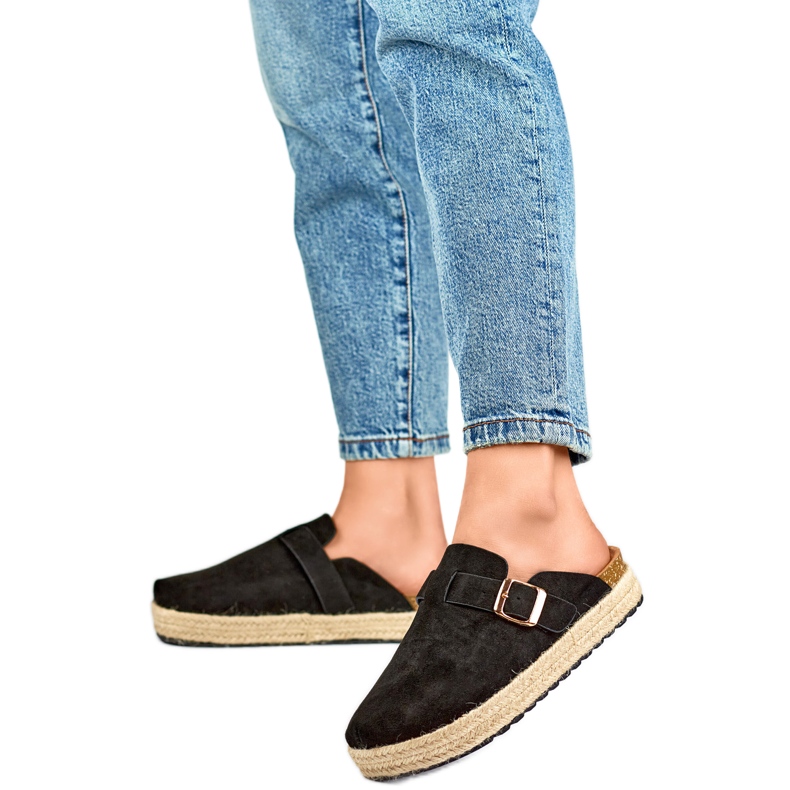 DM802B Sandale închise pentru femei, negru