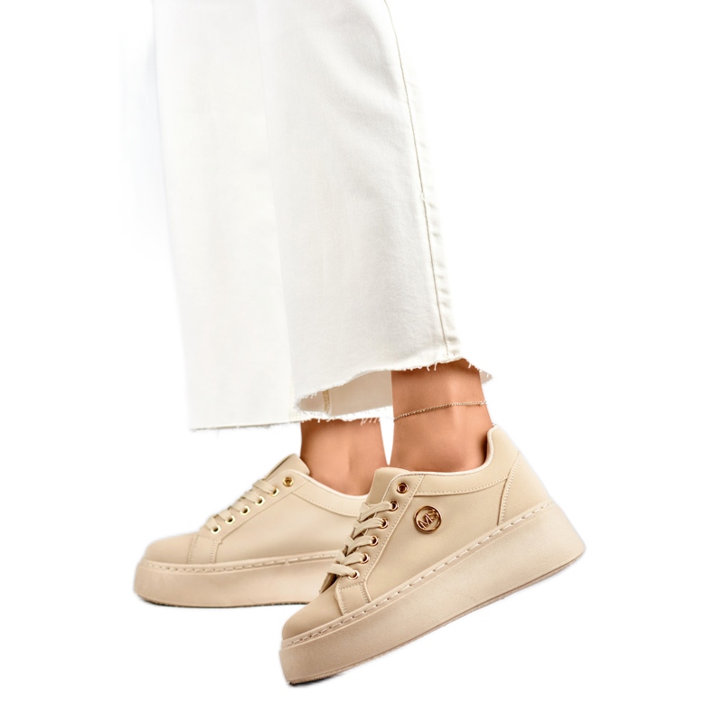 Pantofi sport de damă cu decor TL251-10L/BE bej