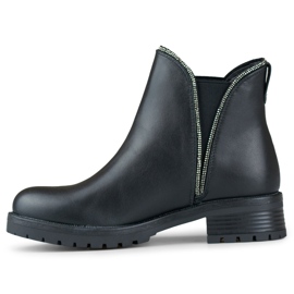 Ghete Chelsea izolate pentru damă RXJ-169B, negre negru Ghete Chelsea izolate pentru damă RXJ-169B, negre negru