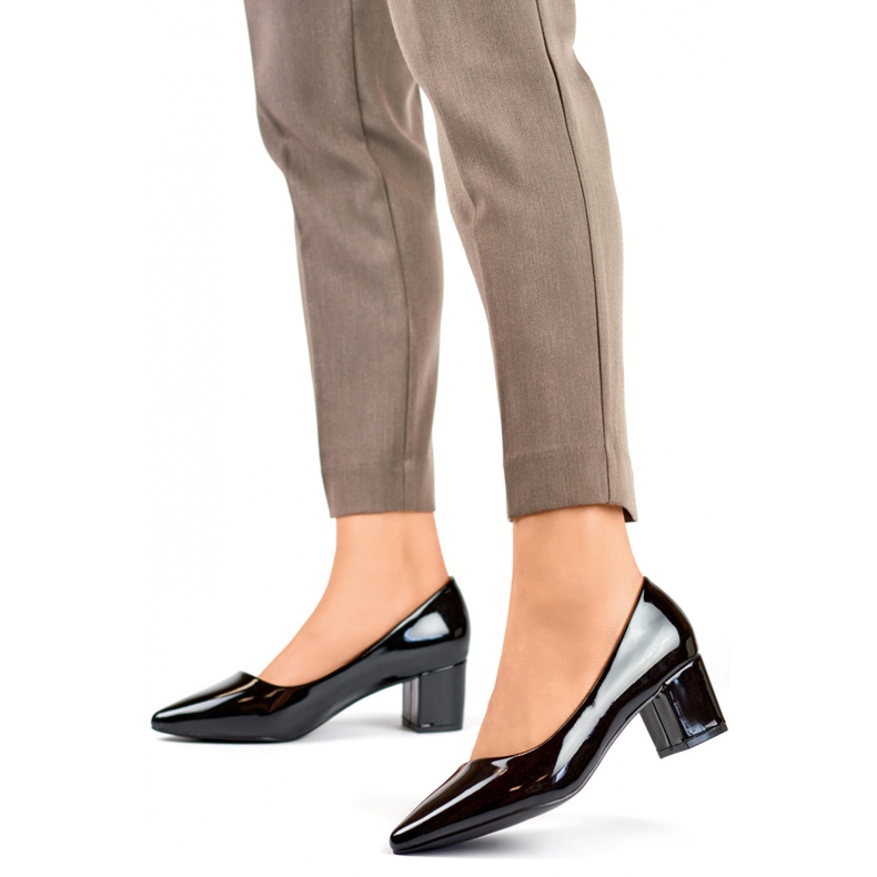 Pompe brevetate de damă CIC-312B, negre negru