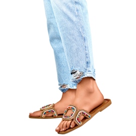 Șlapi damă cu mărgele 1122MIX multicolor Șlapi damă cu mărgele 1122MIX multicolor