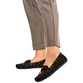 Mocasini de dama QQ5B cu fundita negru