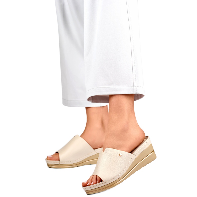 Papuci dama GD-FL1245BE bej